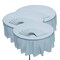 6 Ft. 10" Bulk 12 Pc. Light Blue Round Disposable Plastic Tablecloths